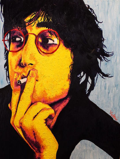 Homenaje a Lennon Oil Canvas Portrait