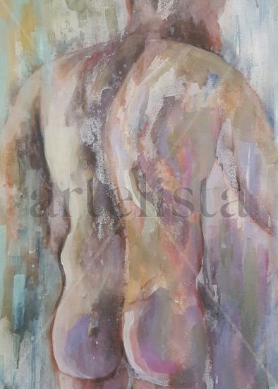 Desnudo bajo la ducha Mixed media Others Nude Paintings