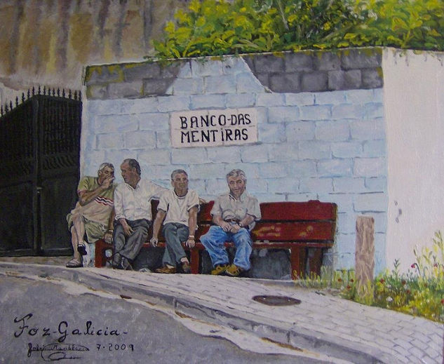 BANCO DAS MENTIRAS Oil Canvas Landscaping