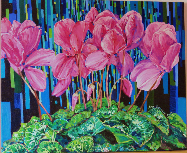 PRIMAVERA Oil Canvas Floral Painting