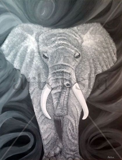 Elefante Acrylic Canvas Animals