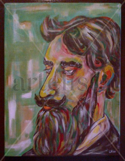 Horacio Quiroga Acrylic Canvas Portrait