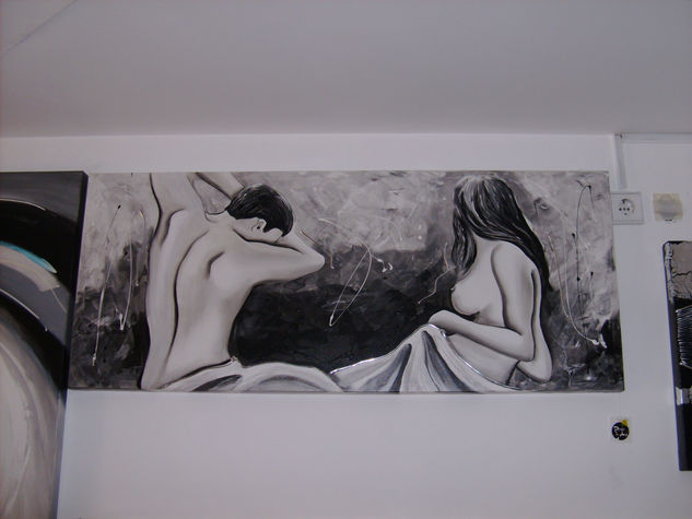 Desnudo Acrylic Textile Nude Paintings