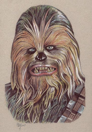 CHEWBACCA (Star Wars) Técnica Mixta