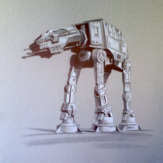 AT-AT (Star Wars) Mixed Media