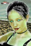 Retrato de una reptiliana-humanoide