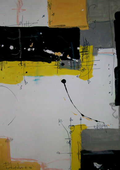 yellow VIII, Abstract paper collection (2016) Acrílico Papel Paisaje