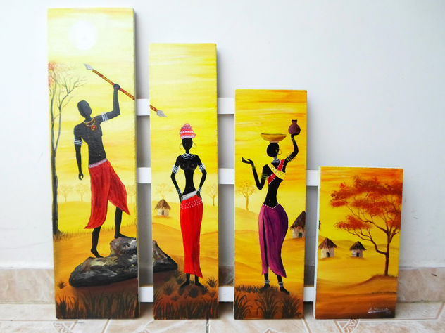 PAISAJE AFRICANO AL OLEO