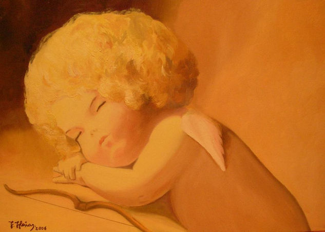 Cupido duerme Óleo Lienzo Retrato