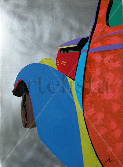 Coche Viejo dos Acrylic Others Figure Painting