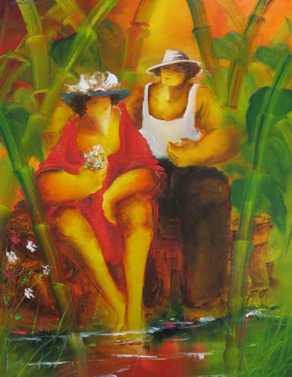 Romances Oil Canvas Figure Painting