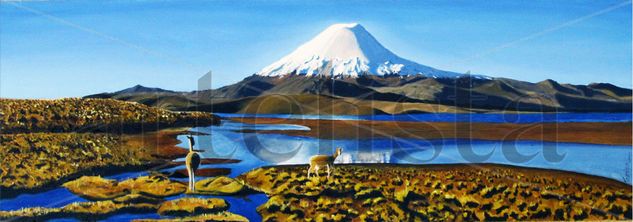 LAGO CHUNGARA Oil Canvas Landscaping