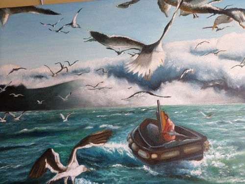 pescador Oil Canvas Marine Painting