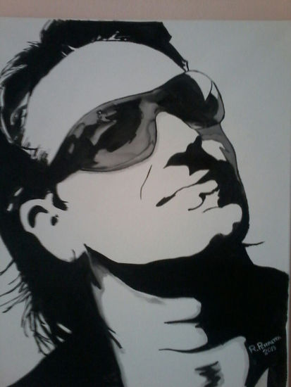 Bono U2 Acrylic Canvas Portrait