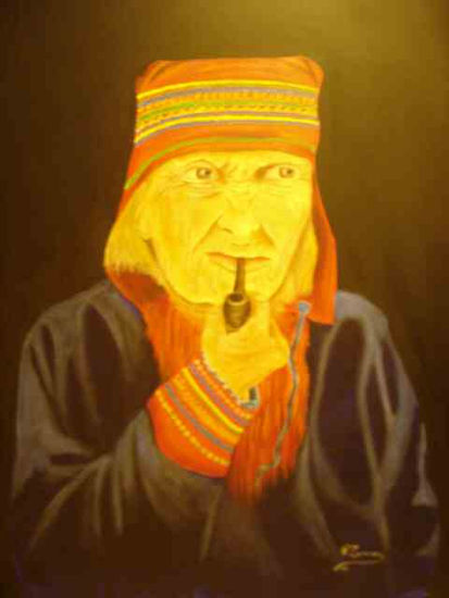 Campesina de Finlandia Acrílico Lienzo Retrato