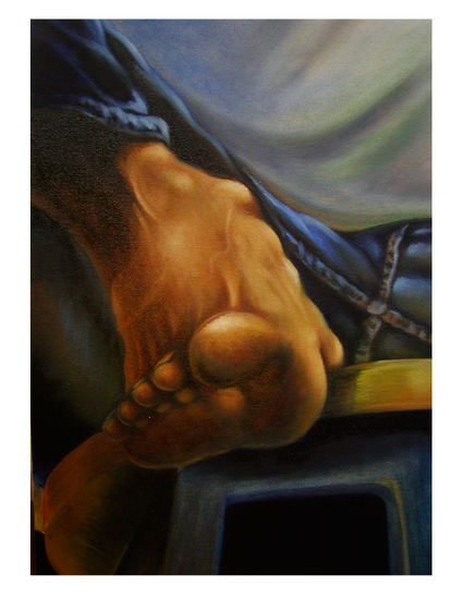 MIS PIES Oil Canvas Portrait