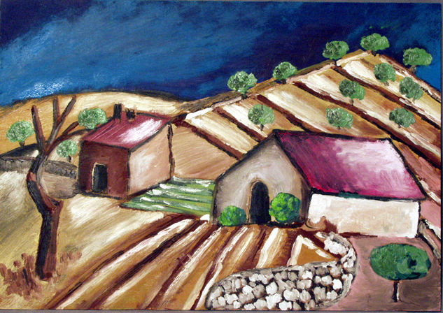 Casas de Labor Oil Canvas Landscaping