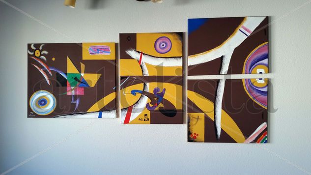 Composición Toldera 2,3,4 y 6 Mixed media Canvas Figure Painting