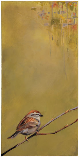 Chipping Sparrow Media Mixta Papel Animales