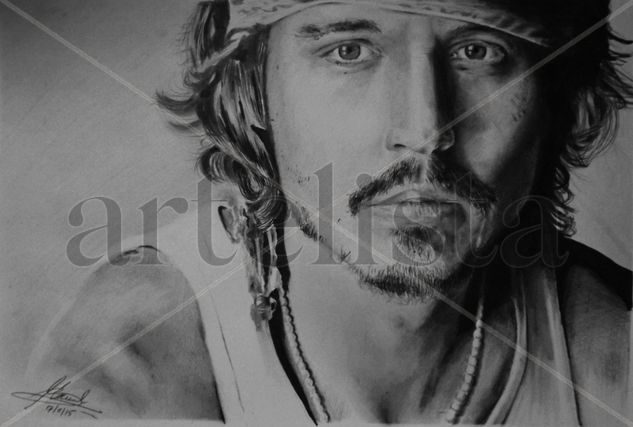 Johhny Depp Portrait Lápiz