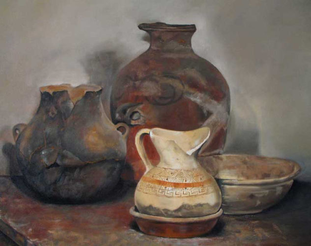 "Cántaros" Oil Canvas Still Life Paintings