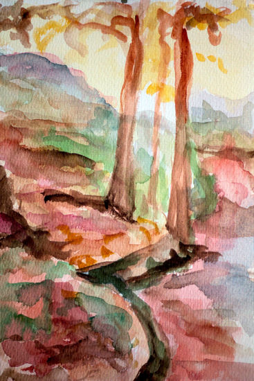 El camino Watercolour Paper Landscaping