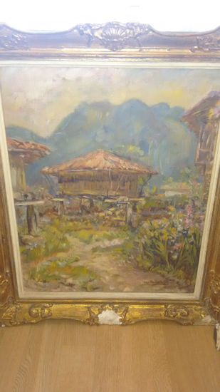 Oleo original Jose Puron Sotres Oil Canvas Landscaping