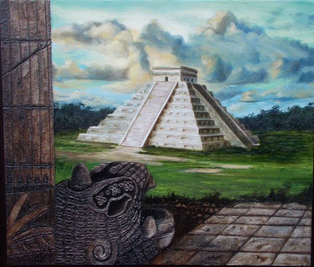 Chichén- Itzá Óleo Lienzo Paisaje