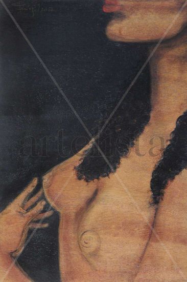 ANGELITA VII Mixed media Panel Nude Paintings