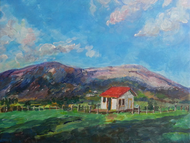 Vista a Izarraitz desde Izarpe Acrylic Canvas Landscaping