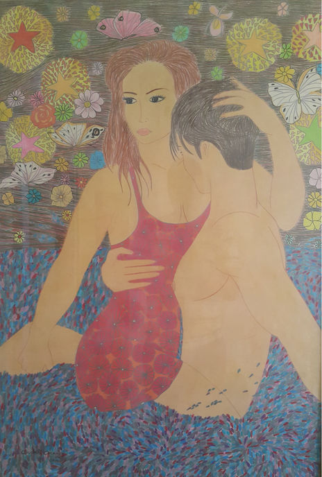 Pareja en el mar