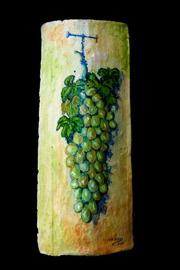 Racimo de uvas blancas. Oil Others Still Life Paintings