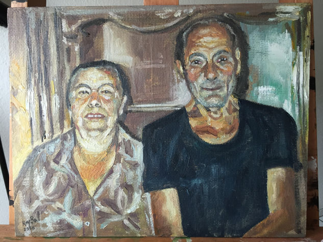 SERIE DE RETRATOS Oil Panel Portrait