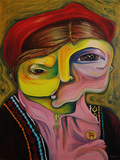 Niña de la Puna Oil Canvas Portrait