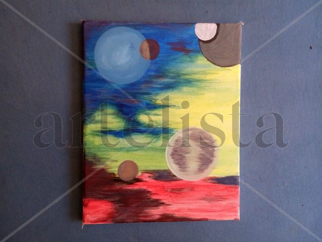 Dimensiones en orbita Acrylic Canvas Landscaping