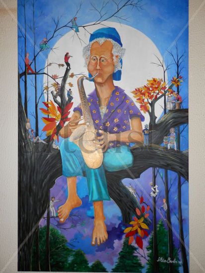 Concierto en el bosque Mixed media Canvas Figure Painting