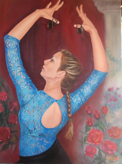 Flamenco Oil Canvas Figure Painting