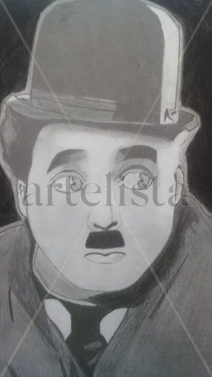 Charles Chaplin retrato ( La quimera de oro) Pencil