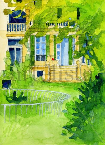 SARRIÁ , LA CASA REF 584 Watercolour Paper Landscaping