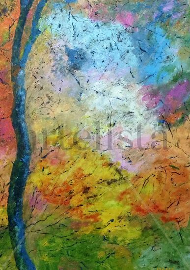 El árbol del Arco Iris Acrylic Panel Landscaping