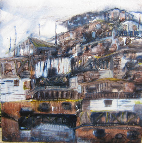 Favela 2 Media Mixta Lienzo Paisaje