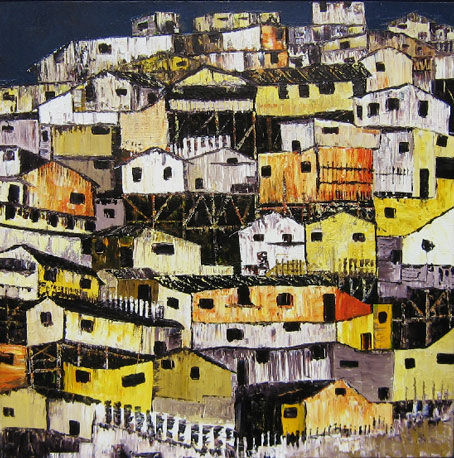 Favela 5 Tinta Lienzo Otros