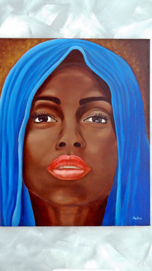 Perla negra Oil Canvas Portrait