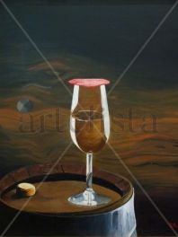 Fino y tapa Oil Canvas Still Life Paintings