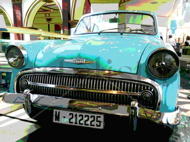 Coche turquesa vintage 