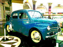 Coche azul vintage