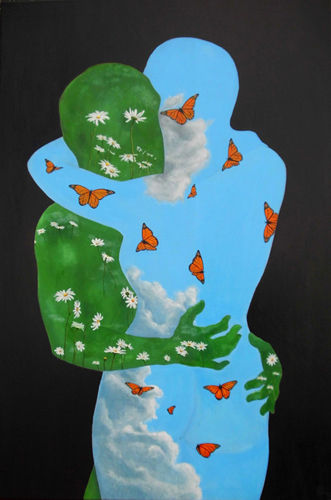 Amor de Primavera Acrylic Canvas Figure Painting