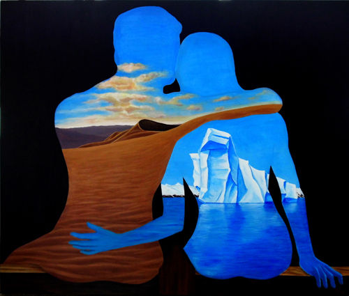 El amor que nos une Acrylic Canvas Figure Painting