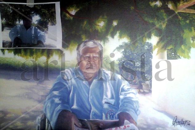 DON ESPINOZA Oil Canvas Portrait