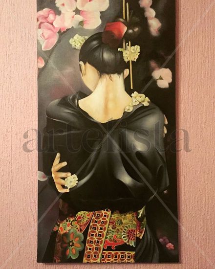 Madame Butterfly Óleo Lienzo Figura